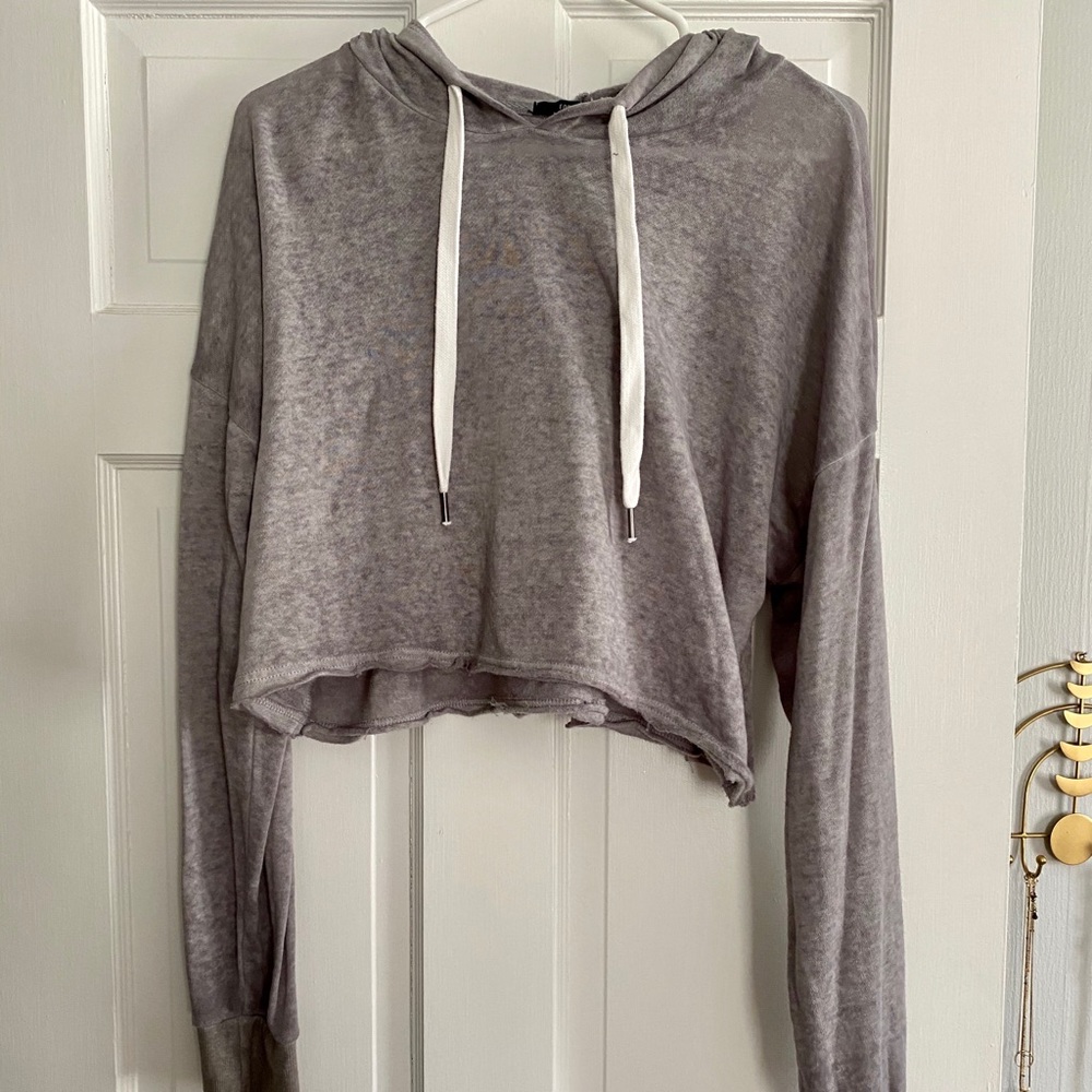 Crop hoodie sweatshirt